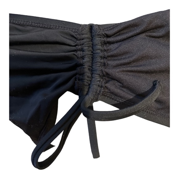 CupShe Rushed Side Black Bikini Bottoms Size M  8 - 10 - Picture 3 of 6